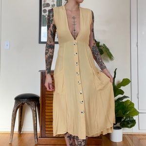 Faithfull the brand yellow dress